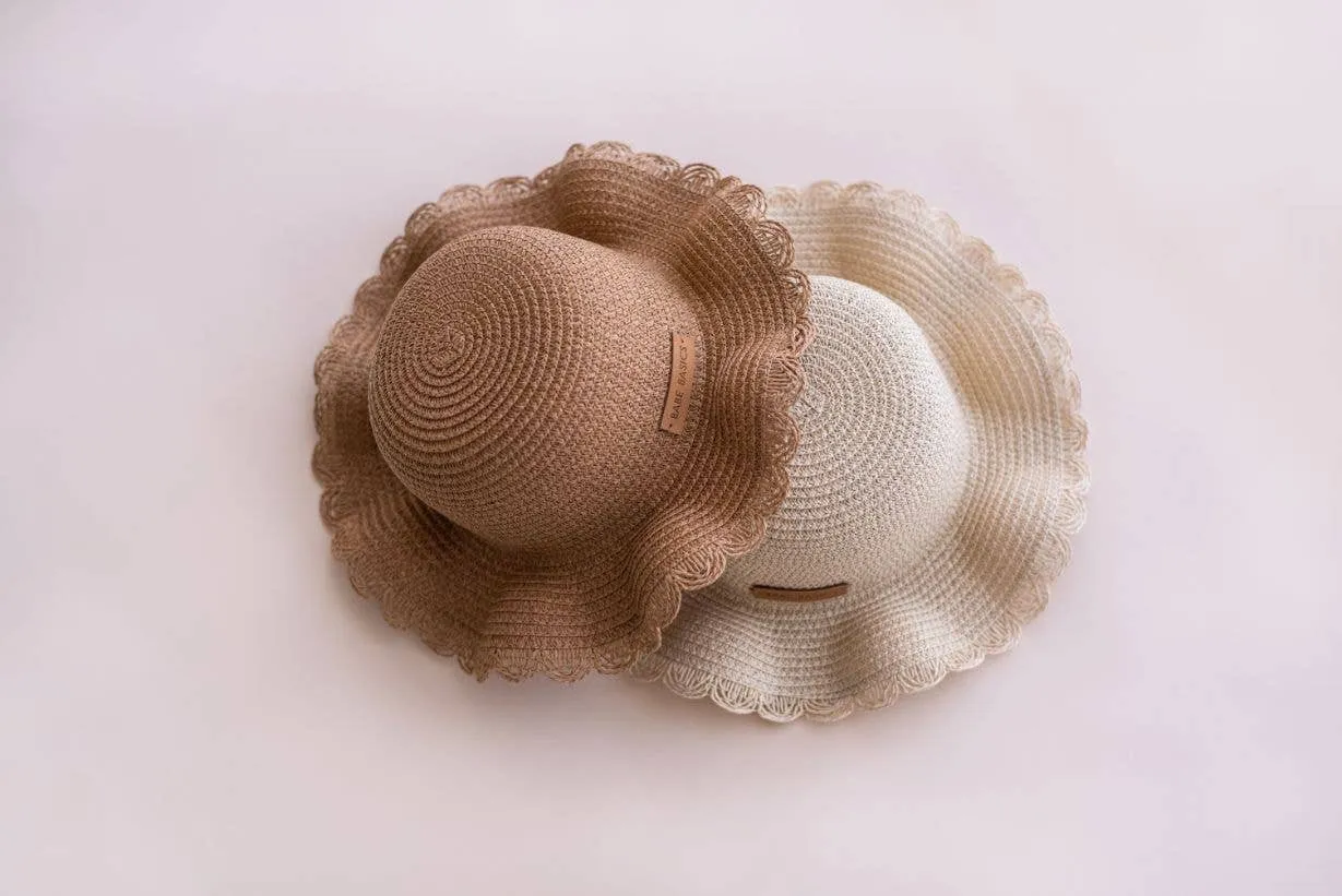 Straw Hat // Sun Hat // Baby Sun Hat // Beach Hat: Natural