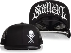 Sullen Hook Snapback International Bro Day Capsule Tattoo Lifestyle High Crown Tucker Hat Black/Black