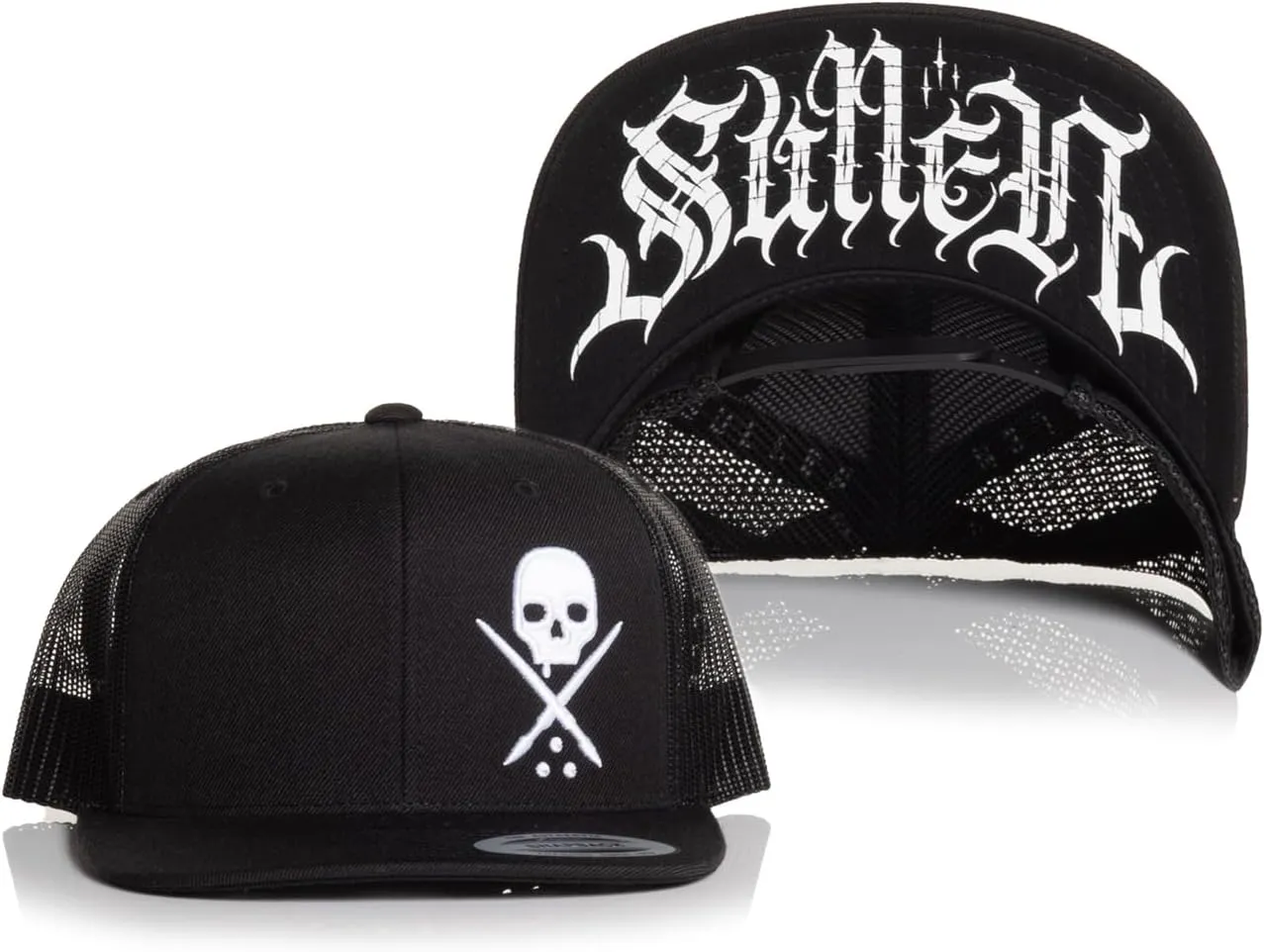 Sullen Hook Snapback International Bro Day Capsule Tattoo Lifestyle High Crown Tucker Hat Black/Black