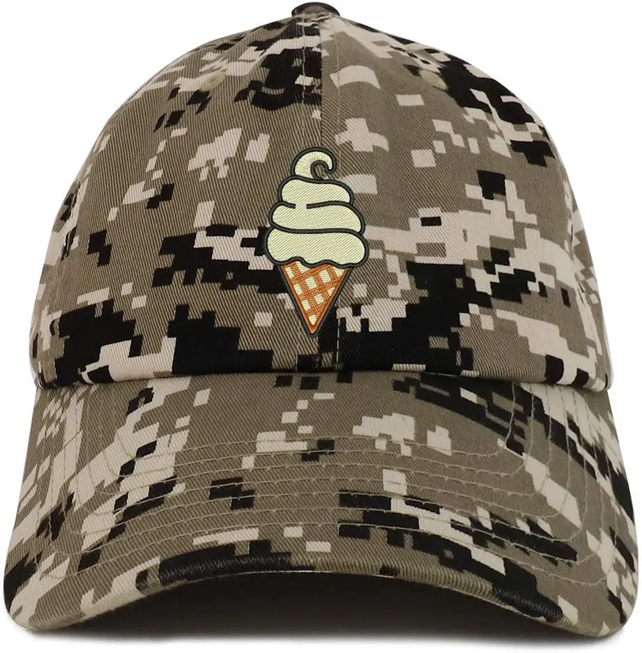 Trendy Apparel Shop Soft Serve Ice Cream Soft Crown 100% Brushed Cotton Cap