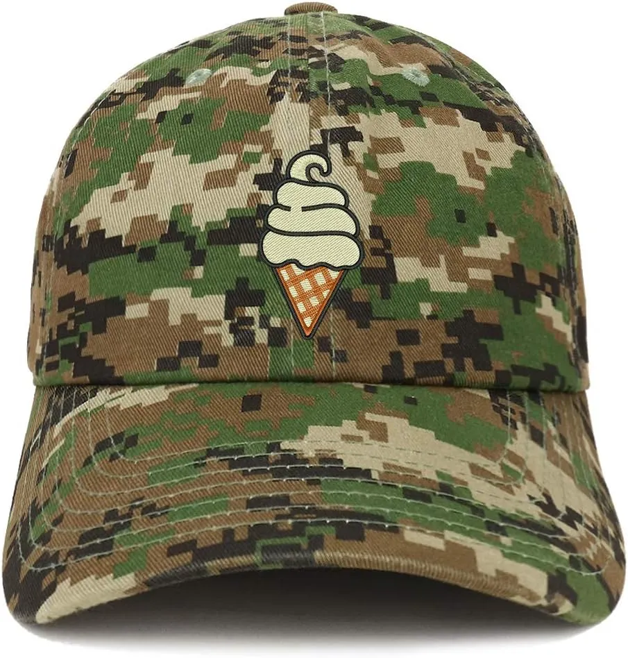 Trendy Apparel Shop Soft Serve Ice Cream Soft Crown 100% Brushed Cotton Cap