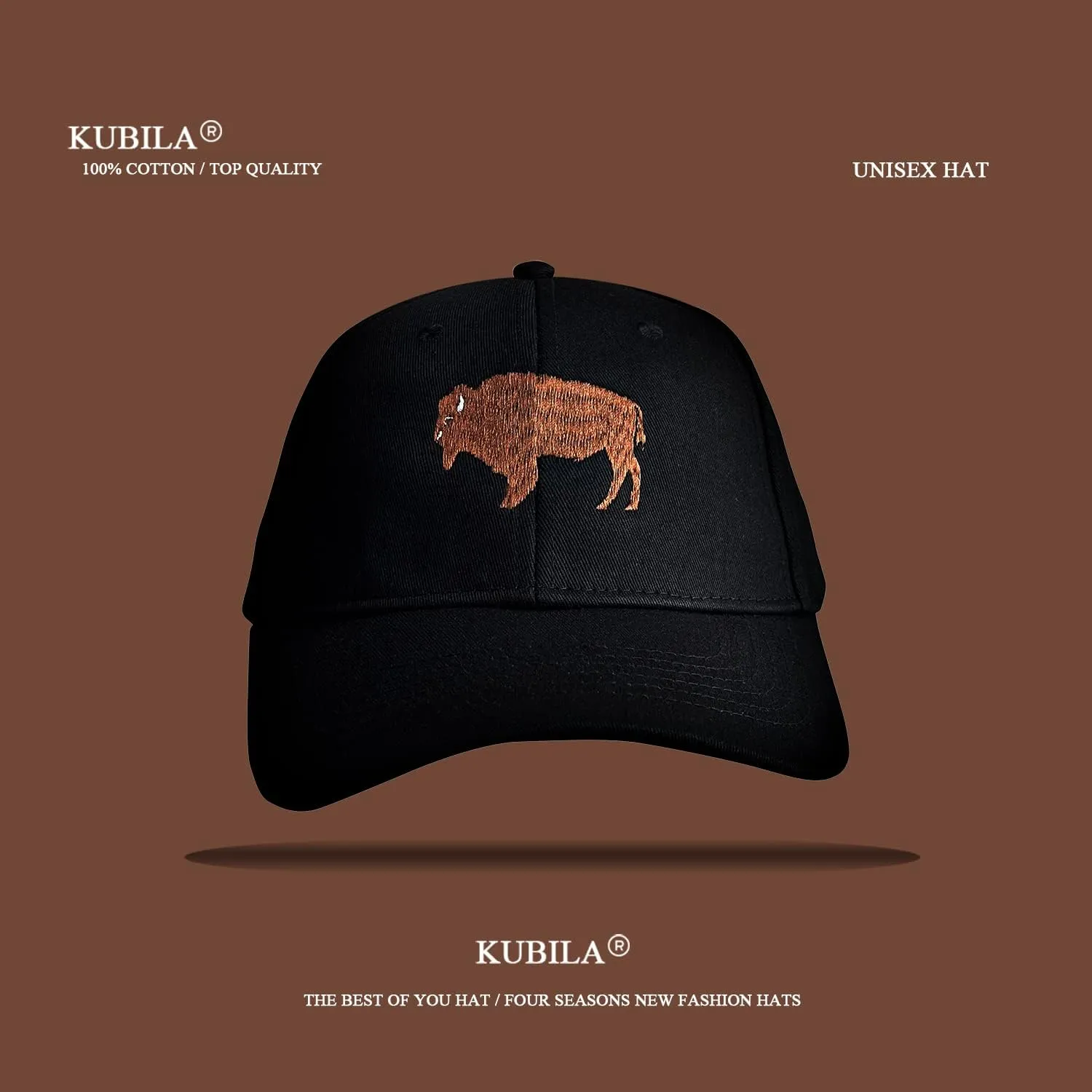Unisex Animal Embroidered Adjustable Dad Hats for Men and Women