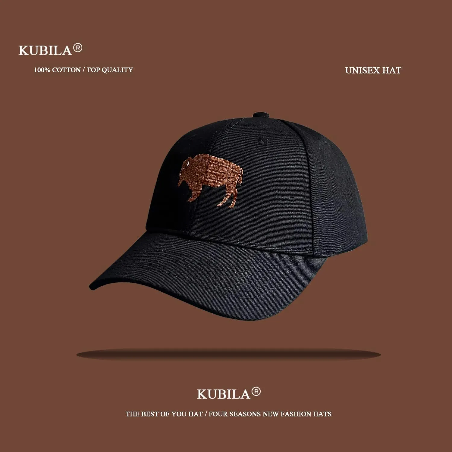 Unisex Animal Embroidered Adjustable Dad Hats for Men and Women