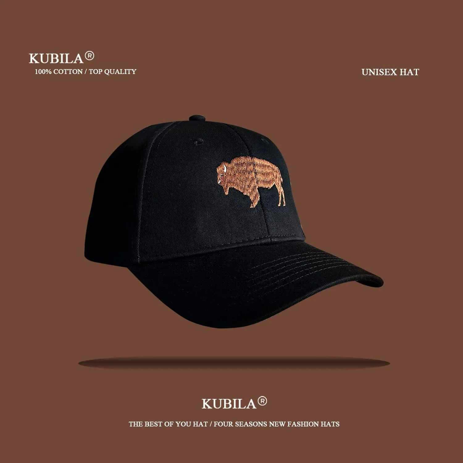 Unisex Animal Embroidered Adjustable Dad Hats for Men and Women