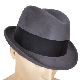 Vintage Biltmore Luxuro Fedora Hat Plush Fur Felt Homburg Stetson Size 7 3/8
