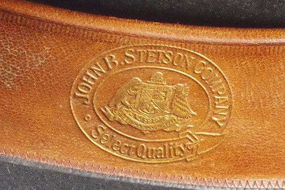 Vintage John B. Stetson Black Homburg - Sz 7 1/8