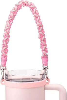 Water Bottle Handle Strap Compatible with Owala, Stanley, Handle Strap for Stanley Cup, Hydro Flask and Most 12-40oz Water Bottles