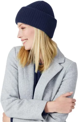 Womens Chunky Knit Beanie, 100% Cashmere, Soft & Stretchy, Warm Hat for Autumn, Winter, Spring