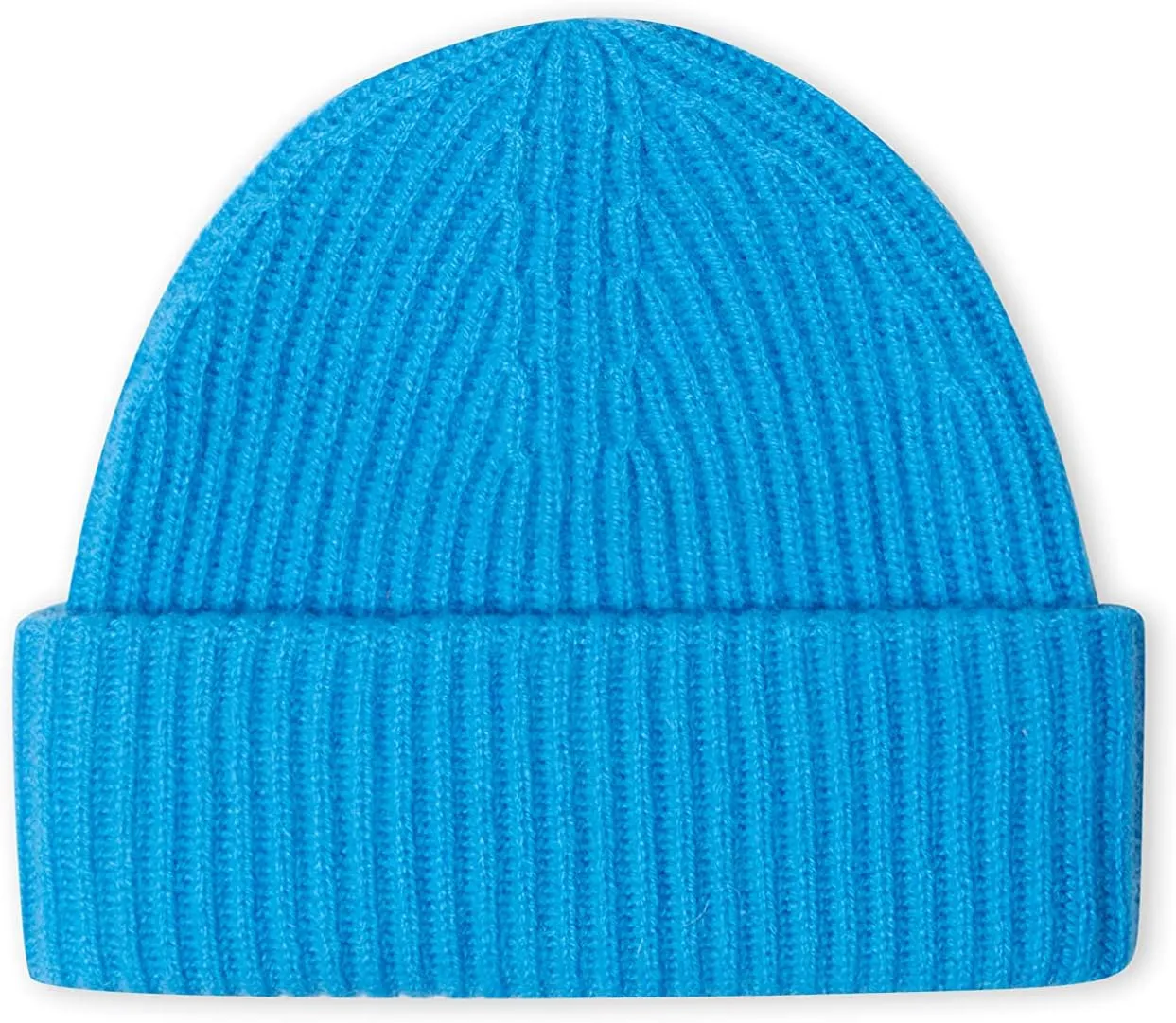 Womens Chunky Knit Beanie, 100% Cashmere, Soft & Stretchy, Warm Hat for Autumn, Winter, Spring